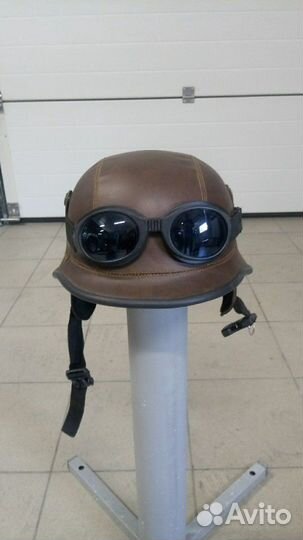 Мото шлем с очками