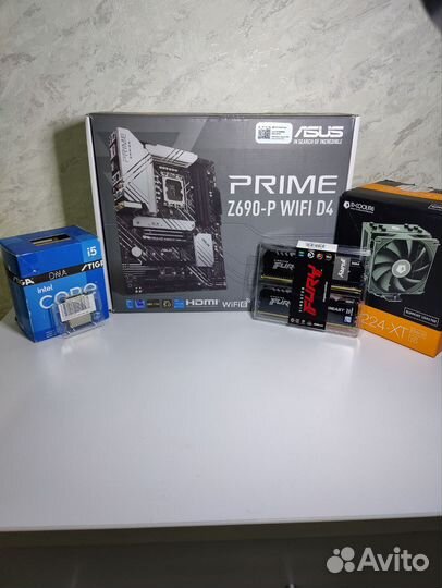 Комплект i5 12400f+z690-p wi fi+32gb ddr4+кулер