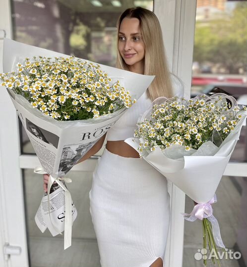Ромашки, букет цветов, доставка