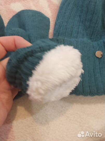 Шапка и варежки, комплект. Clever