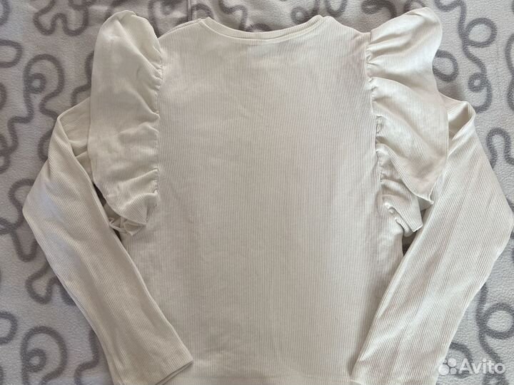 Блузка zara для девочки 152 молочного цвета