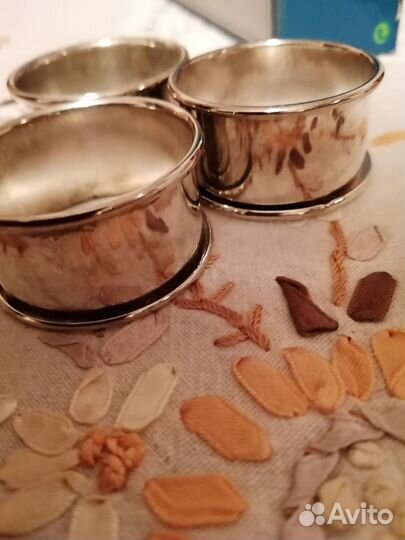 12 штук. Винтаж.Кольца для салфеток. Посеребрение