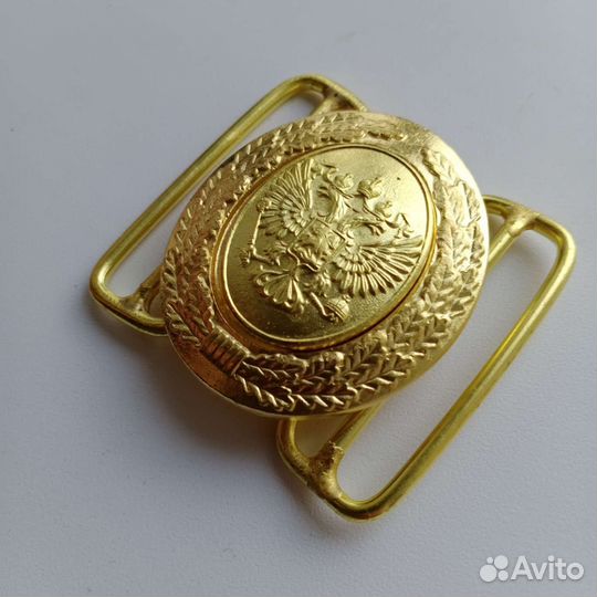 Пряжка двухсторонняя генеральская с гербом России