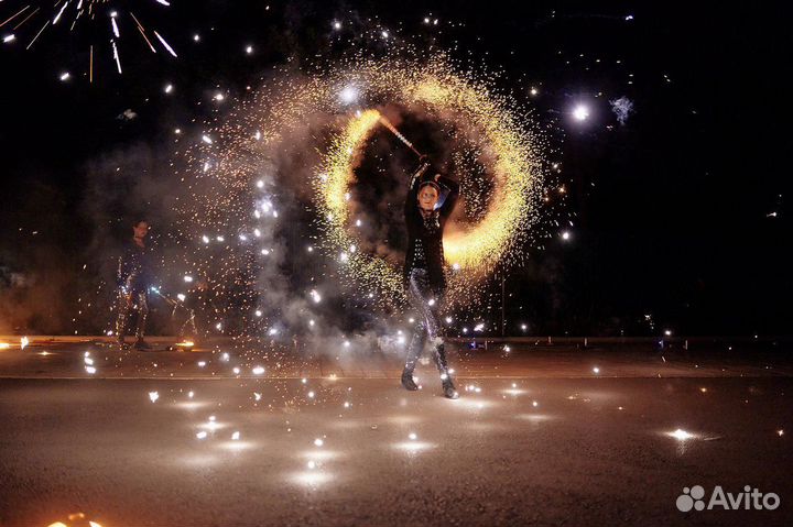 Фаер шоу на свадьбу юбилей выпускной в Ростове