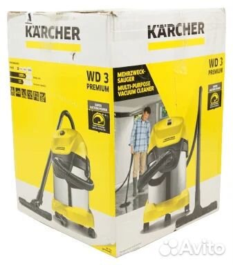 Профессиональный пылесос karcher WD 3 Premium 1000