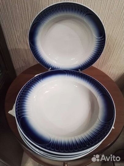 Тарелки фарфоровые суповые глубокие СССР