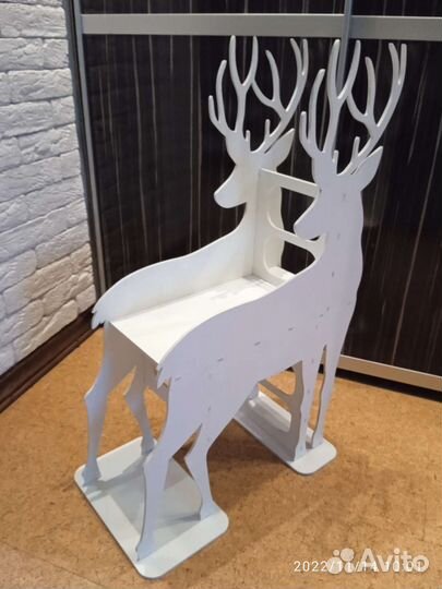 Олень, декор, полочка, подставка