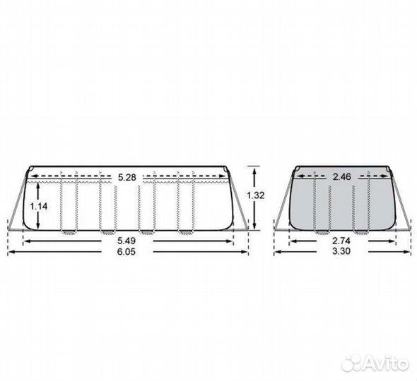 Бассейн Интекс 26356, (549*274*132см)