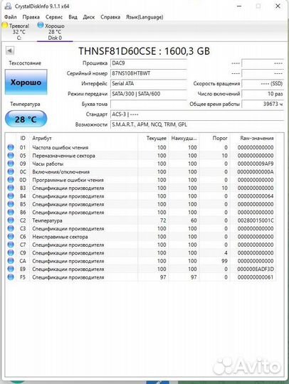 1.6Tb SSD SATA Dell 0DMF5Y