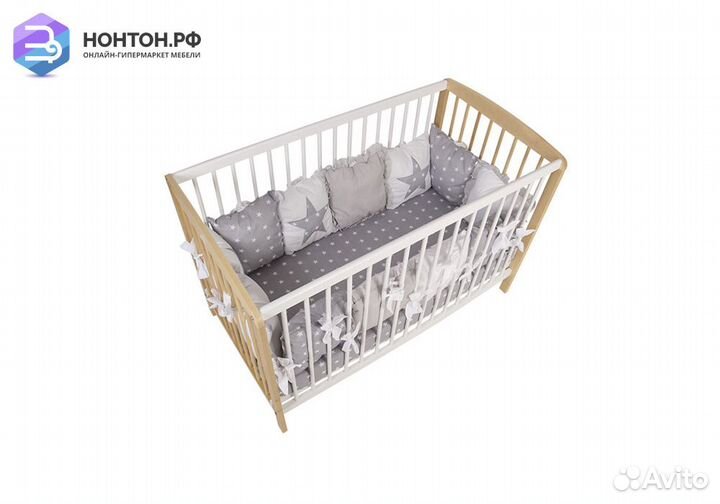 Кроватка детская Simple 101 натуральный / белый