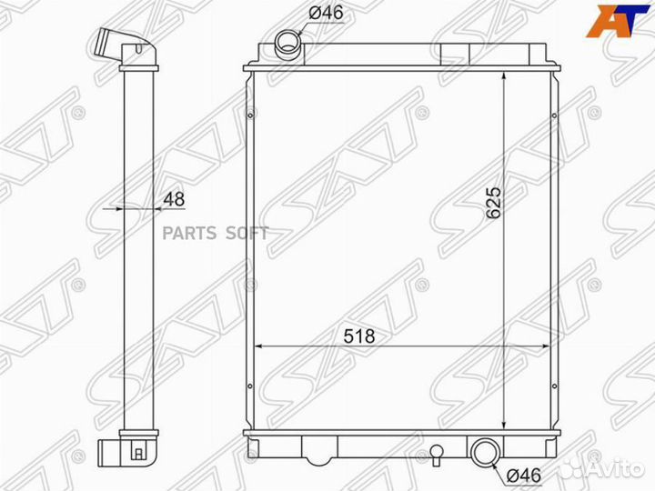 Радиатор охлаждения Митсубиси Кантер 4M50 03