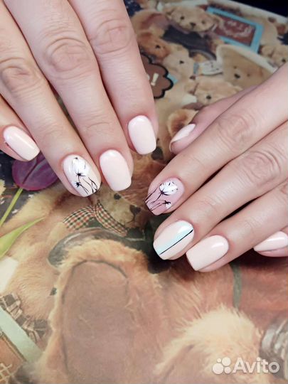 Маникюр,коррекция, укрепление,шеллак