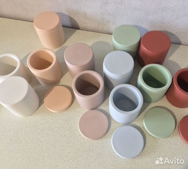 Стаканчик из гипса / Стаканчик для свечей