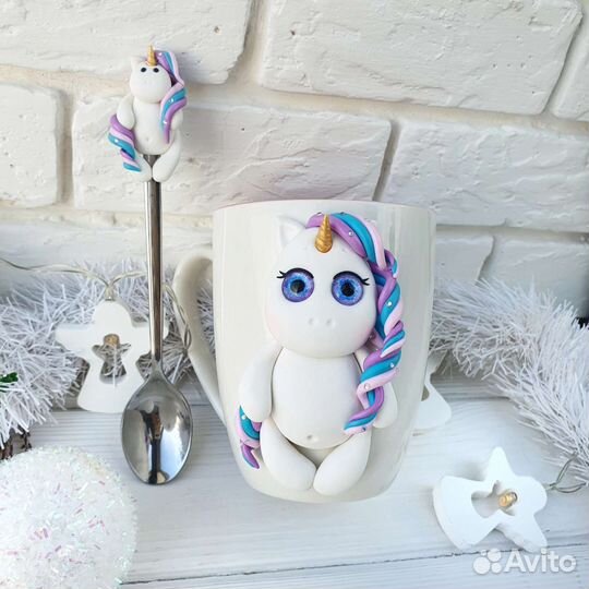 Кружка с единорогом. Ручная работа