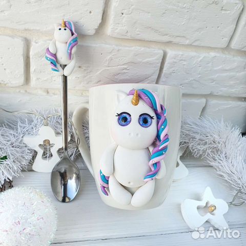 Кружка с единорогом. Ручная работа