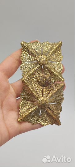 Пряжка антикварная латунь Чехия нач. XX в. 27 770