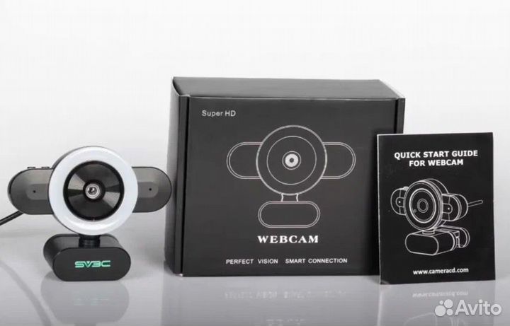 Веб-камера 2k Full HD 1080P, с микрофоном для пк с