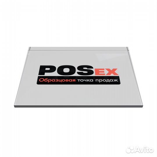 Держатель акрил crystal A5 скошенный, прозрачный