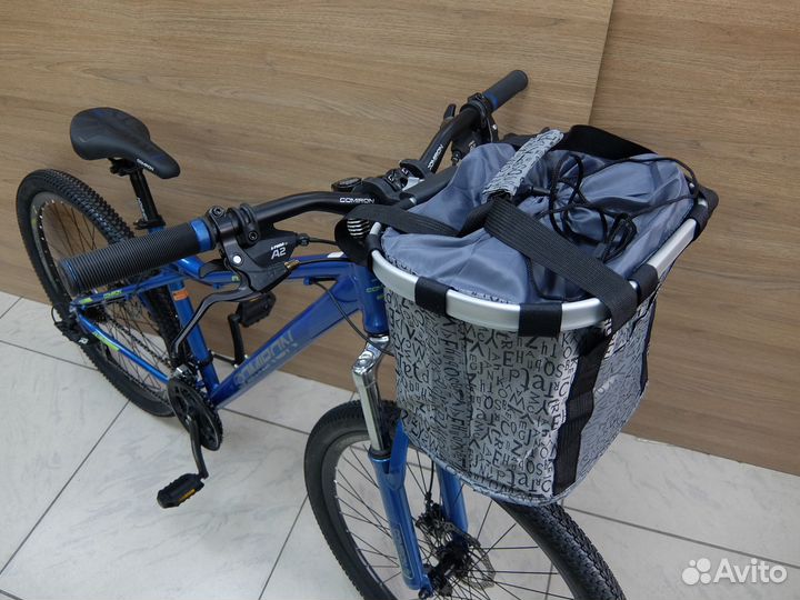 Корзина для велосипеда быстросъёмная, ткань