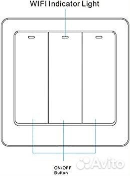 Выключатель 3 клавишный wifi умный дом