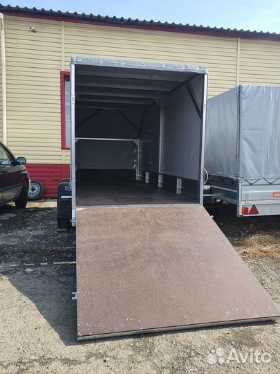 Прицеп сст 7132 11 с борт-аппарель и тентом