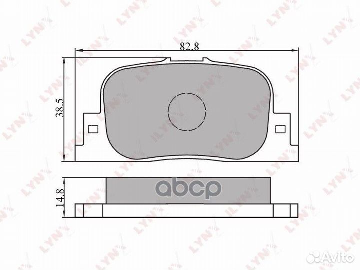Колодки тормозные дисковые зад BD7517 lynxauto
