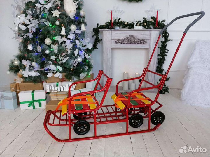 Санки для двойни и погодок Усиленные новые