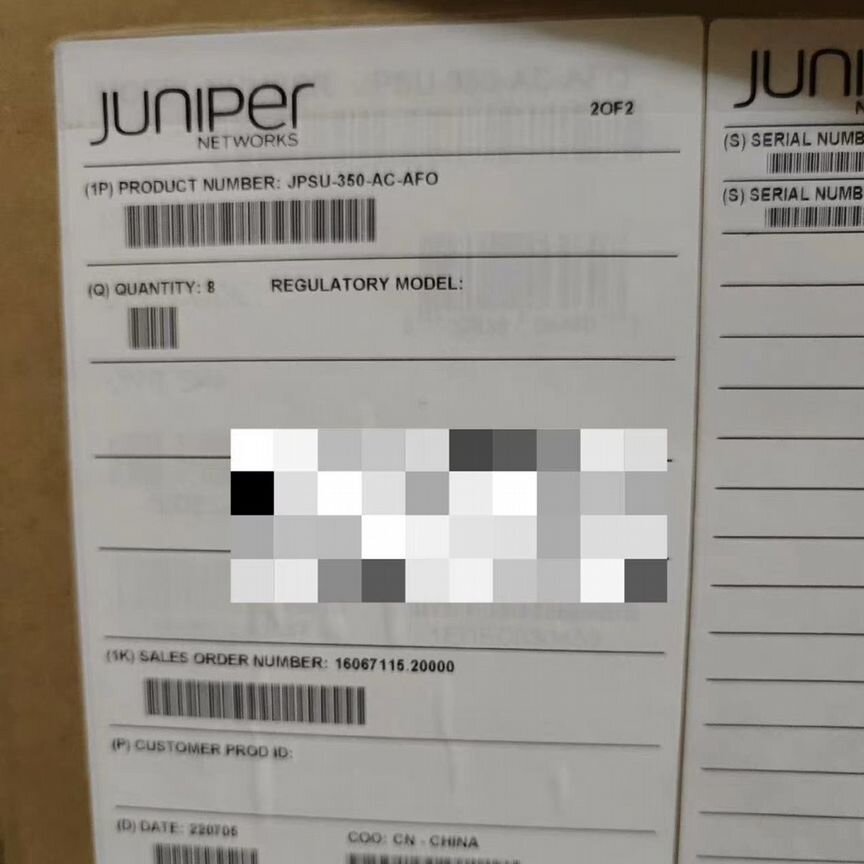 [JPSU-350-AC-AFO] Блок Питания Juniper Jpsu-350-Ac-Afo