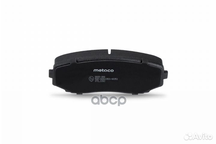 Колодки тормозные передние к-кт 3000068 metaco