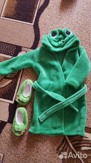 Халат и тапочки Лягушка