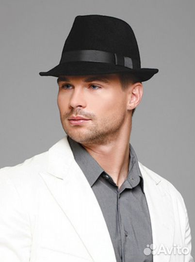 Карнавальная шляпа черная гангстерская