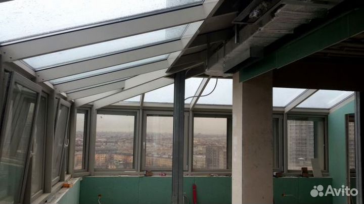 Безрамное остекление террасы