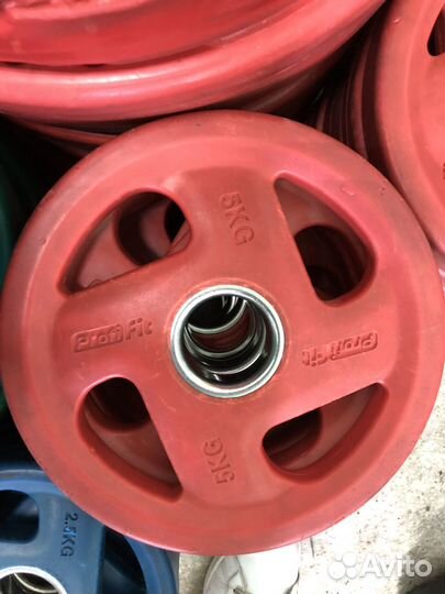 Диски блины для штанги обрезиненные D50 и др