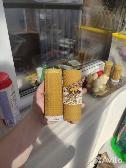 Свечи воск пчелиный ручная работа