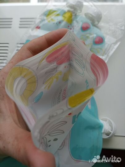 Новый многоразовый пауч для детского питания