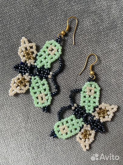 Серьги из бисера