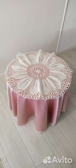 Скатерть круглая вязаная винтаж