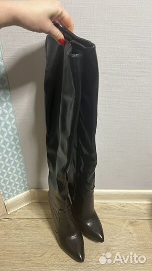Ботфорты натуральная кожа