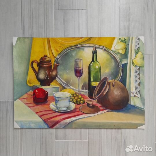 Натюрморт с металлическим подносом (А2)