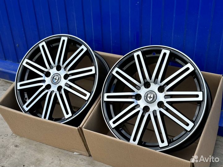 Диски r17 5x114.3 HRE UV-2 черные с полировкой Той