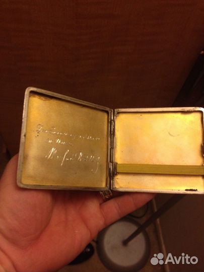 Портсигар трофейный серебро