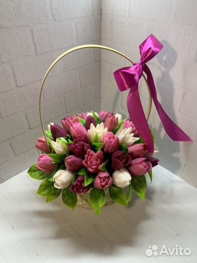 Цветы из мыла тюльпаны