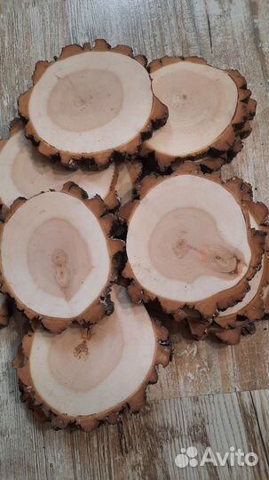 Спилы ивы шлифованные