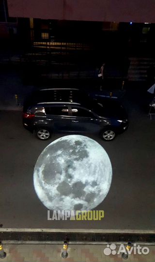 Гобо-проектор украшение фасада реклама на тротуаре