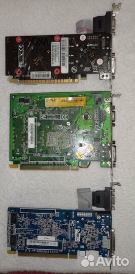 Видеокарты GF210, HD5450HM, GeForce 86 неисправные