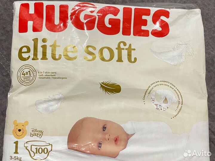Подгузники huggies elite soft 1 (3-5 кг)