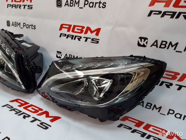 Комплект передней оптики на Mercedes W205 До рест