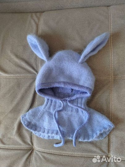 Шапка шлем зайка