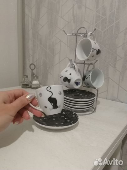 Сервиз чайный кофейный на подставке