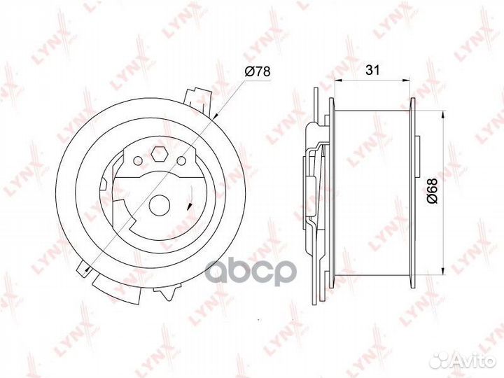 Ролик натяжной ремня грм PB1246 lynxauto